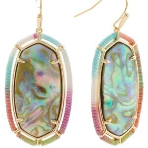Kendra Scott Iridescent Abalone Drop Earrings